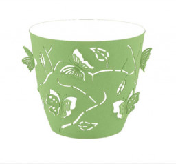 Горшок Butterflies со вставкой овал 4л зеленое яблоко