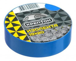 Изолента 19мм/20мм синяя КРЕПТОН