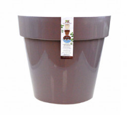 Кашпо Порто пластиковое 3,5л со вставкой мокко