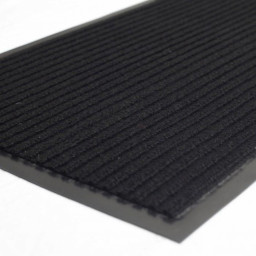 Коврик придверный влаговпитывающий ребристый 60х90 см Стандарт чёрный