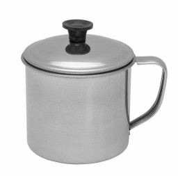 Кружка с крышкой 8см нерж. PR