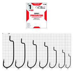 Крючки офсетные Cobra FORCE сер. CO501 разм. K04/0