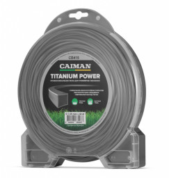 Леска триммерная D3.0мм 44м CAIMAN Titanium Power квадрат