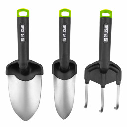 Набор садового инструмента, стальной, полипропиленовые рукоятки, 3 предмета, BASE Palisad
