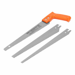 Ножовка по дереву, 300 мм, 3 сменных полотна, пластиковая рукоятка 