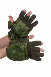 Перчатки Охотника-рыбака, флис, зеленый Холстер