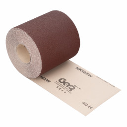Шкурка на тканевой основе, KK18X W, зернистость 40Н(Р 40) бобина 200мм х 20 м, водостойкая, "БАЗ"
