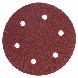 Шлифовальный лист круглый с отверстиями 225 мм Р80, 6 отверс. (5 шт) KRESS