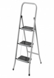 Стремянка стальная 3 ступени с резиновыми ковриками Сибртех