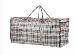 Сумка полипропиленовая 100х50х40 см с молнией Клетка