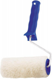 Валик 150 мм натуральный мех с ручкой ( ворс 12 мм, D 48) СИБРТЕХ