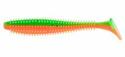 Виброхвост несъедобный Helios Shaggy 5,12/13 см Pepper Green & Orange