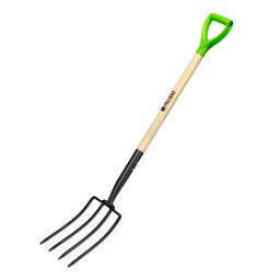 Вилы 4-рогие, огородные, кованые, 195х295х1165 мм, деревянный лакированный черенок Palisad