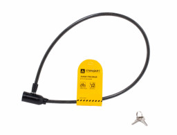 Замок велосипедный тросовый СТАНДАРТ ВС-Т8 800 мм BLACK черный 